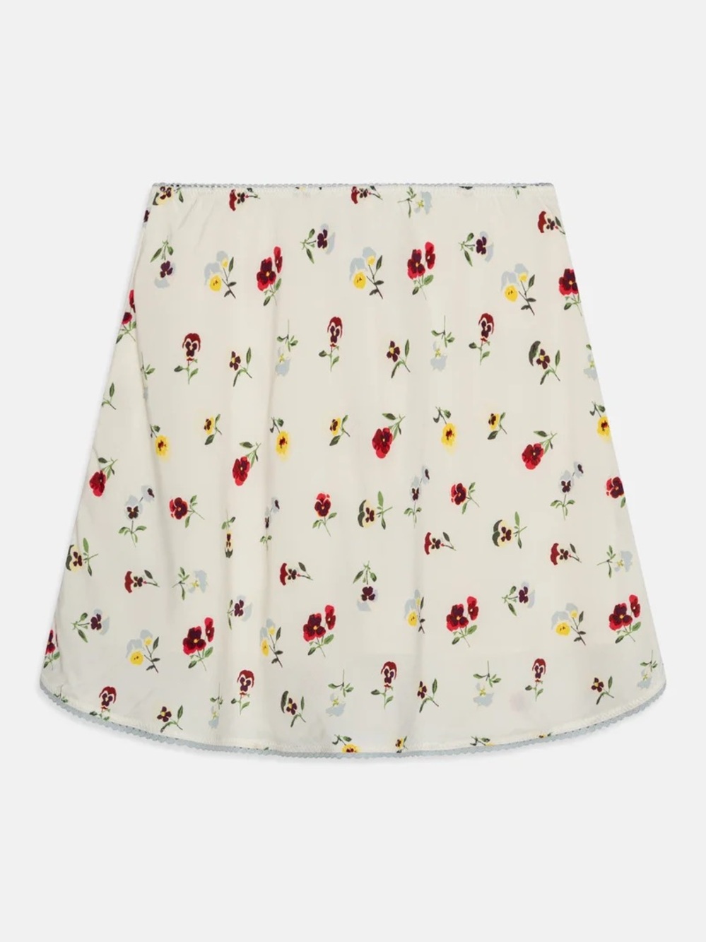 GAP Cream A-Line Skirt with Red & Yellow Floral Print